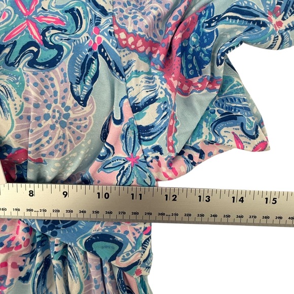 Lilly Pulitzer Flutter Sleeve XXS Minka Print Skirted Romper Dress Bahamas Beach - Picture 7 of 9